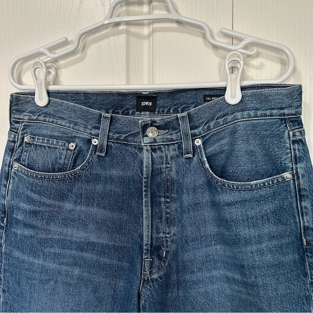 Edwin Anthropologie Kali Ankle Vintage Straight in Wipeout Size 30 - Picture 6 of 10